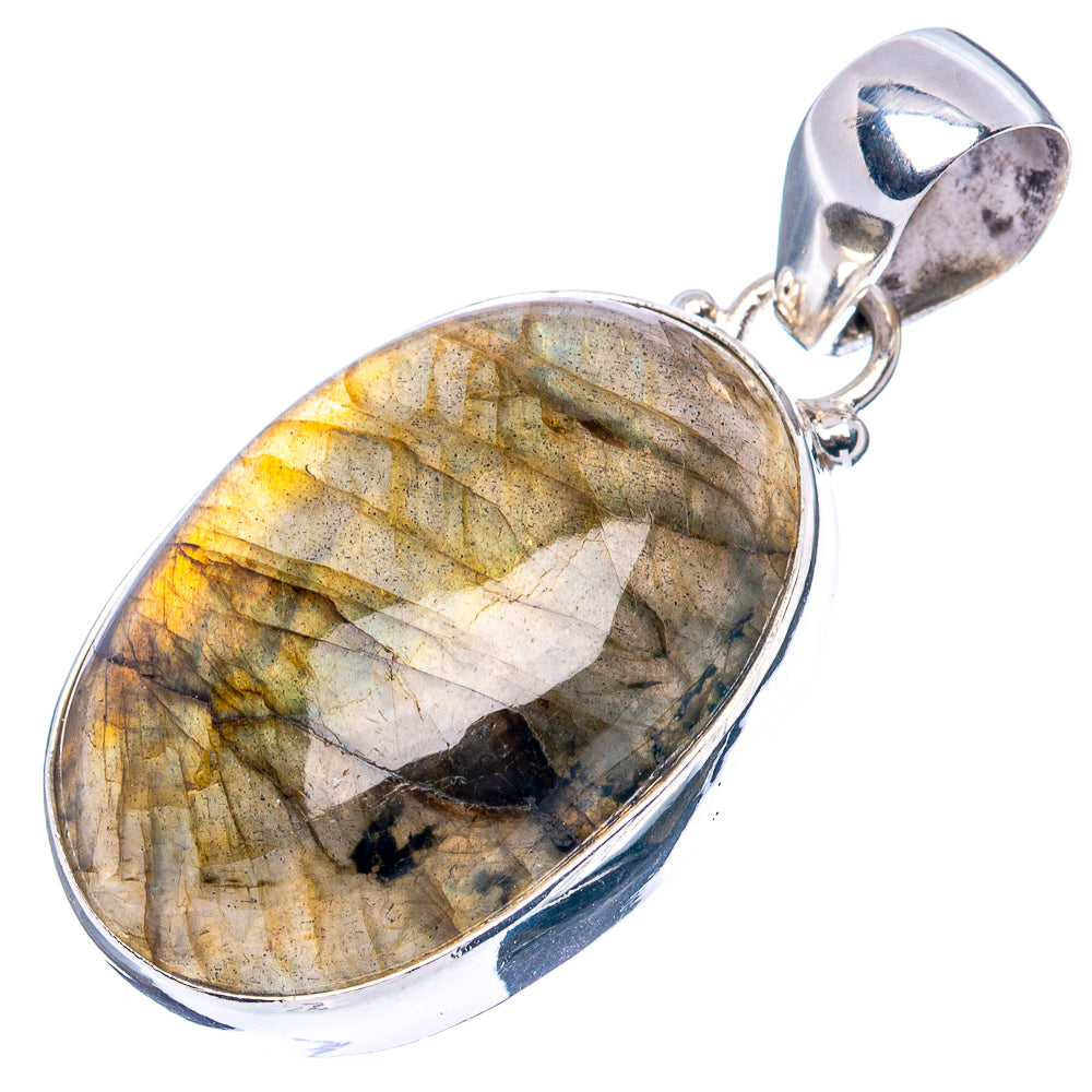 Labradorite Pendant 1 5/8" (925 Sterling Silver) P43204