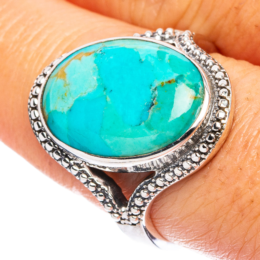 Rare Arizona Turquoise Ring Size 9 (925 Sterling Silver) R4781