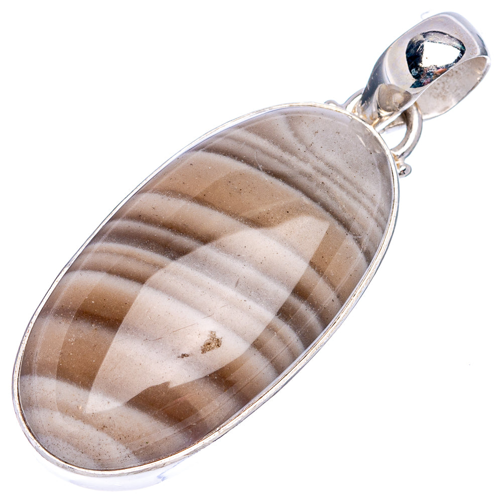 Striped Flint Pendant 1 3/4" (.925 Sterling Silver)