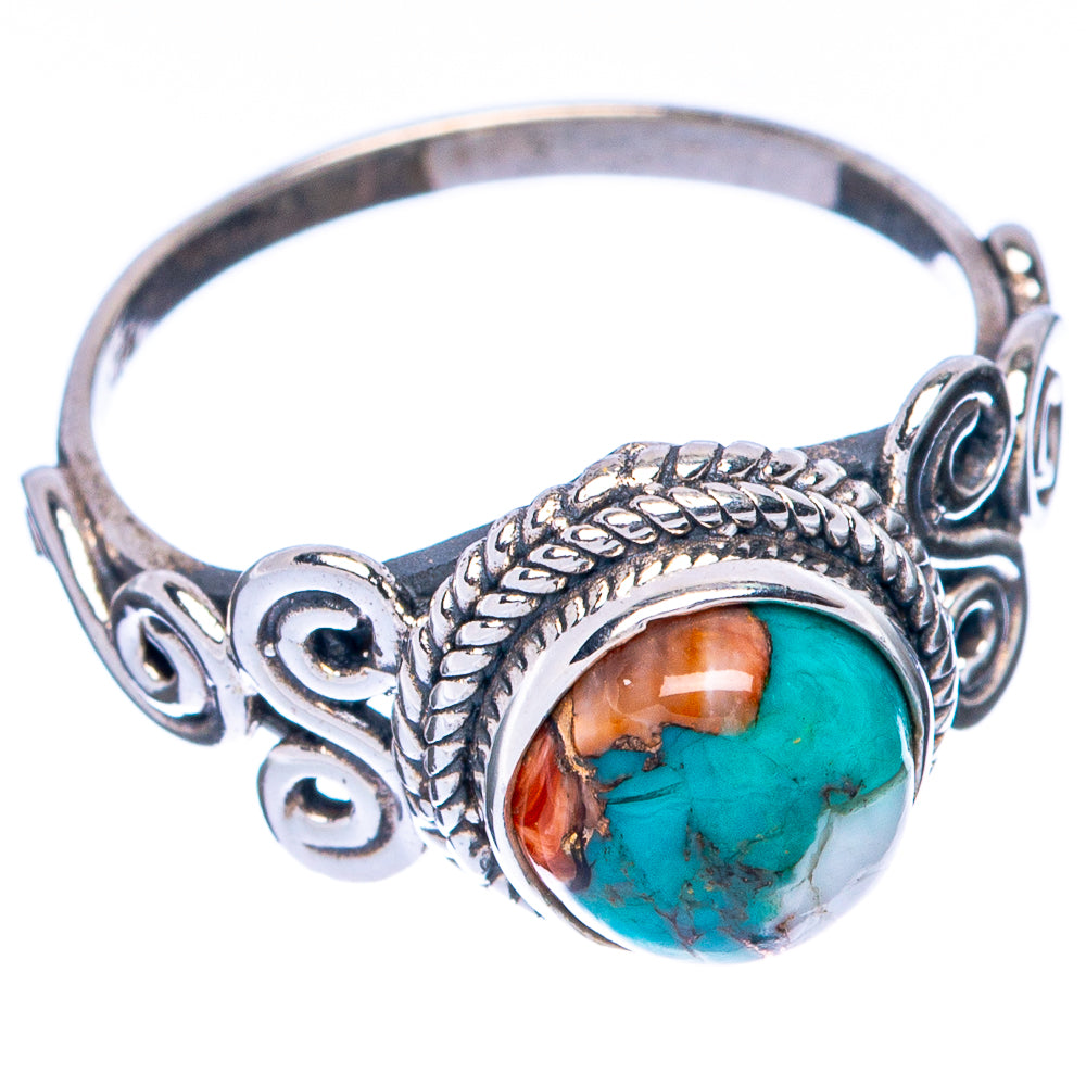 Spiny Oyster Turquoise Dainty Ring Size 5 (925 Sterling Silver) R145023