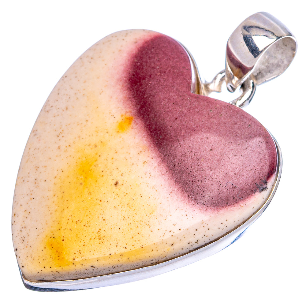 Mookaite Heart Pendant 1 1/2" (925 Sterling Silver) P43120
