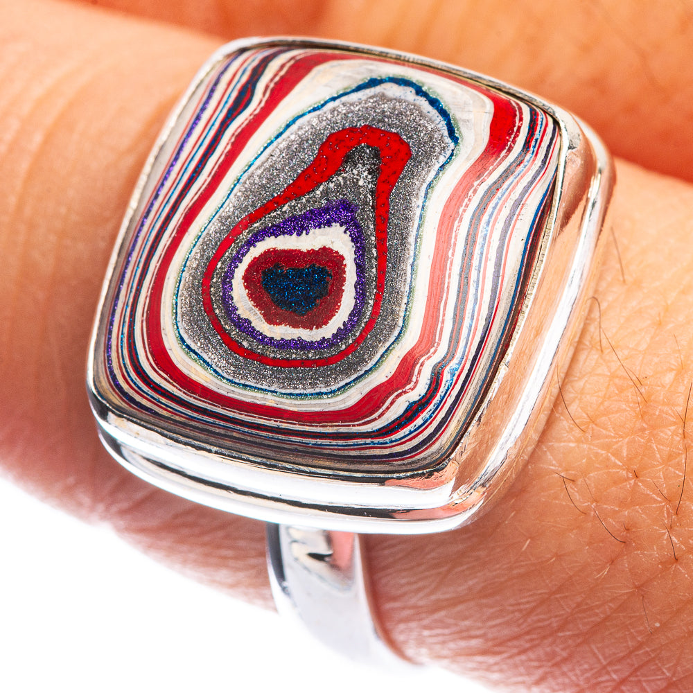 Fordite Ring Size 8.75 (925 Sterling Silver) R144133