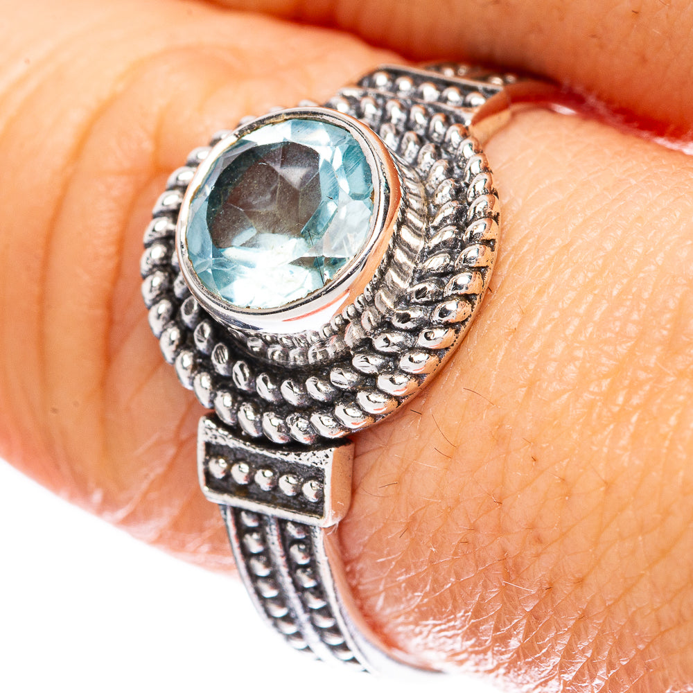 Value Blue Topaz Ring Size 9.5 (925 Sterling Silver) R3144