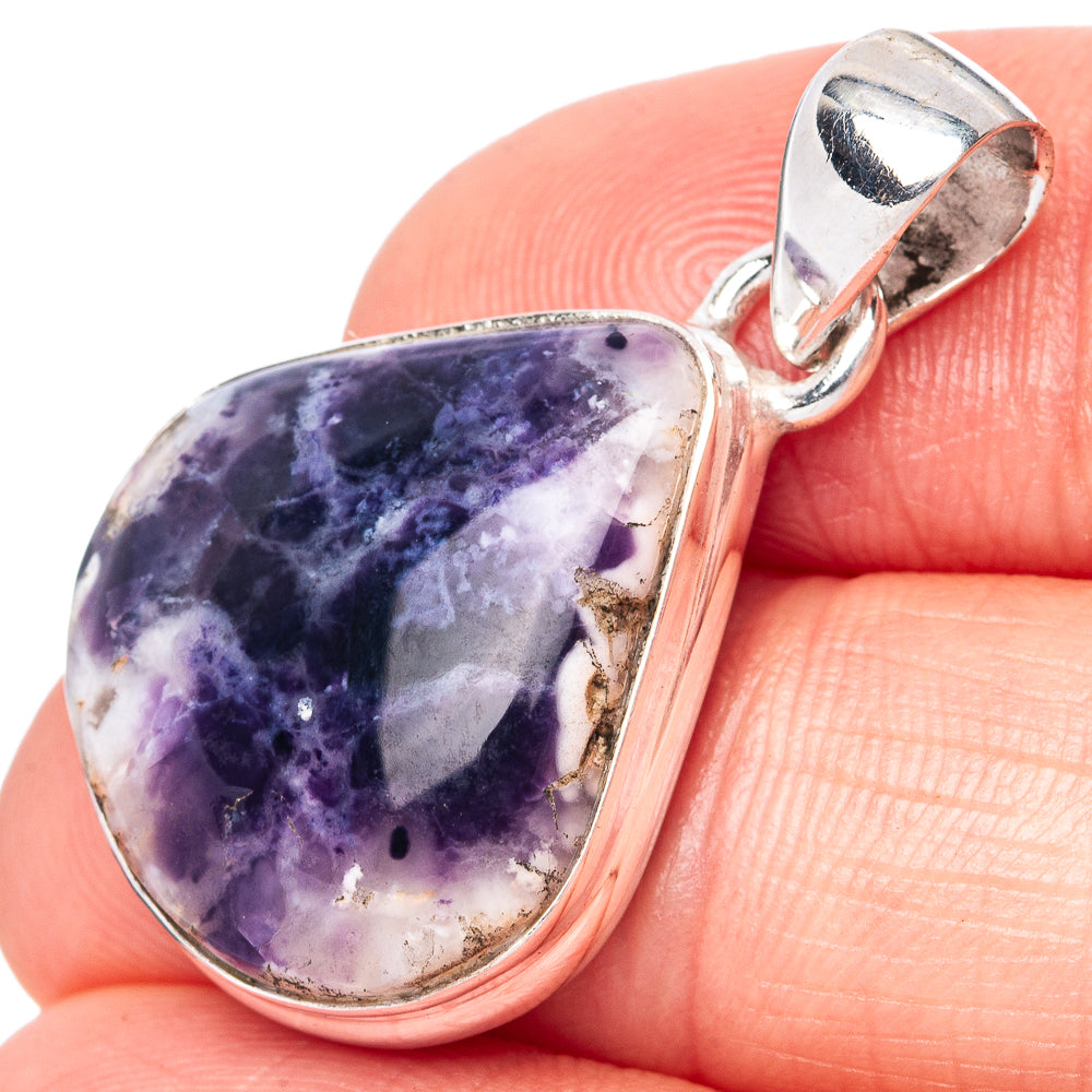 Mexican Purple Opal 925 Sterling Silver Pendant 1 1/4" (925 Sterling Silver) P42610