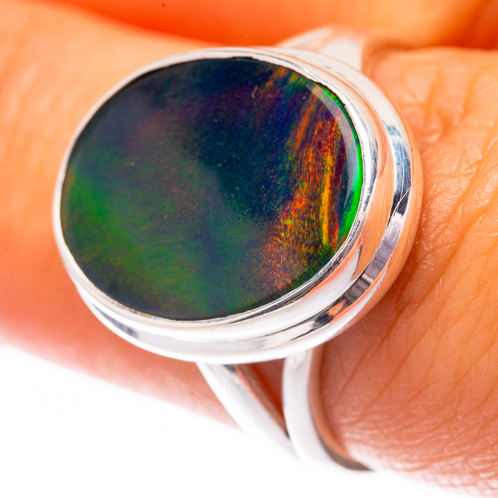 Aura Opal Ring Size 7.25 (925 Sterling Silver) R140604