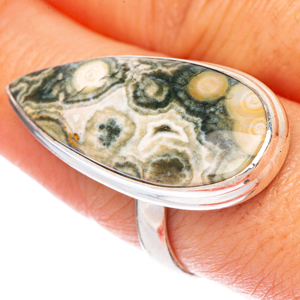 Ocean Jasper Ring Size 9 (925 Sterling Silver) R1424