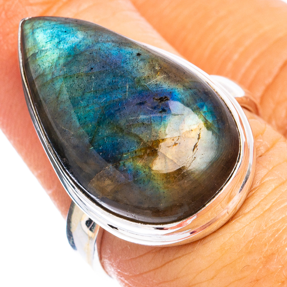 Labradorite Ring Size 7.25 (925 Sterling Silver) R8451