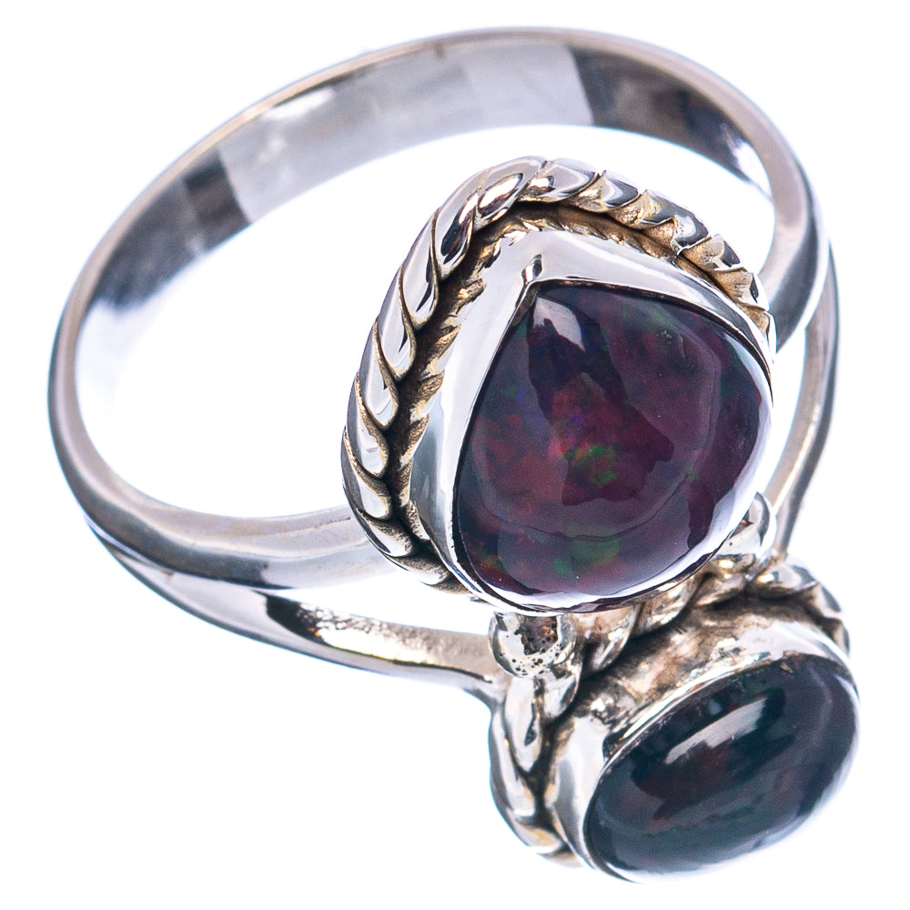 Premium Black Opal Ring Size 8.75 (.925 Sterling Silver)