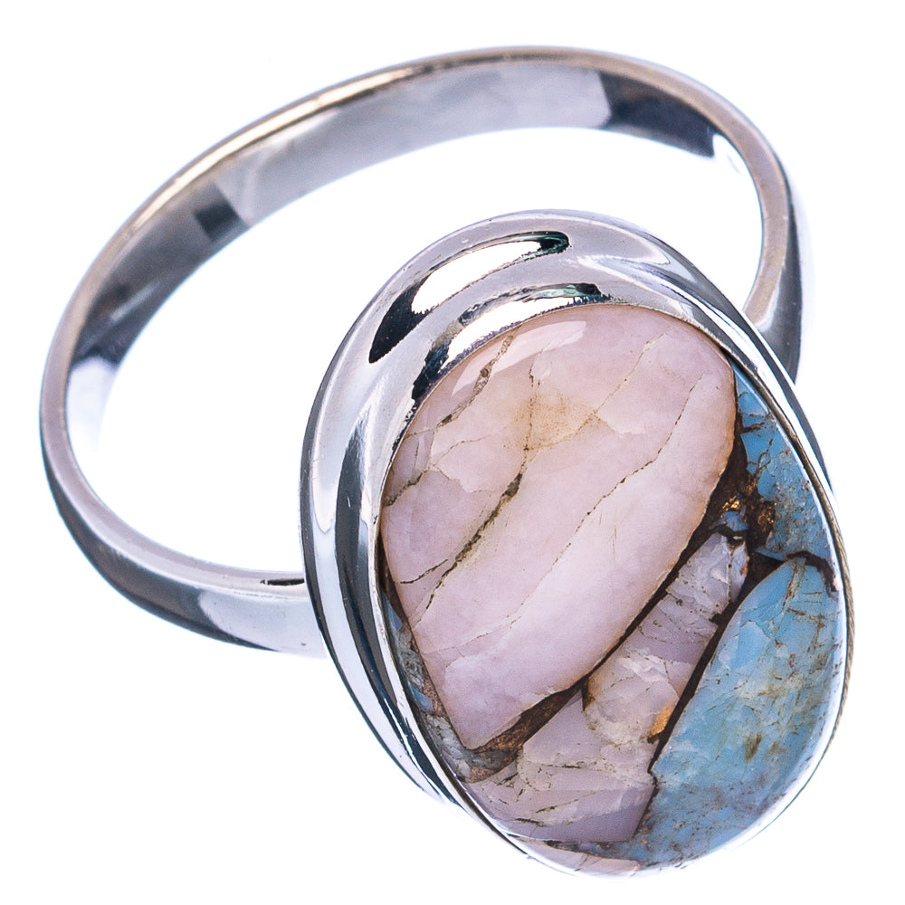 Pink Spiny Oyster Turquoise Ring Size 11 (.925 Sterling Silver)