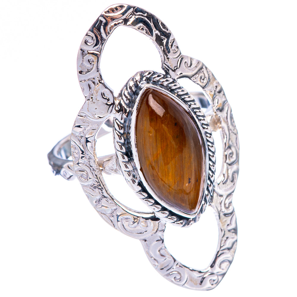 Premium Tiger Eye Ring Size 6.75 (925 Sterling Silver) R1817