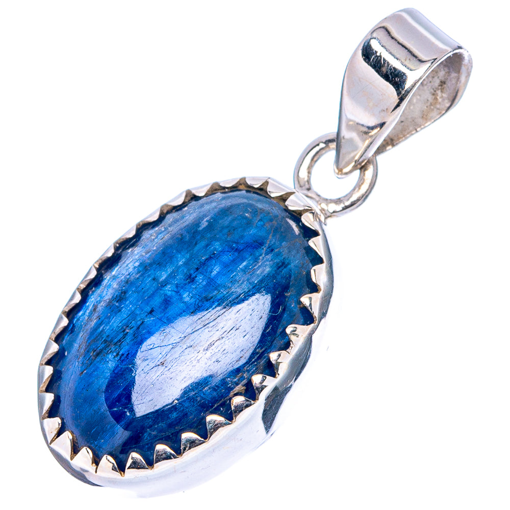 Malachite In Chrysocolla Pendant 1 1/4" (.925 Sterling Silver)