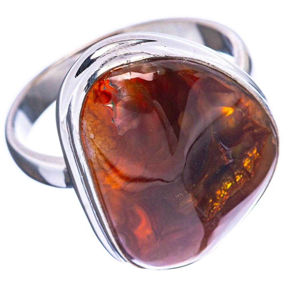 Rare Mexican Fire Agate Ring Size 8.75 (925 Sterling Silver) R4012