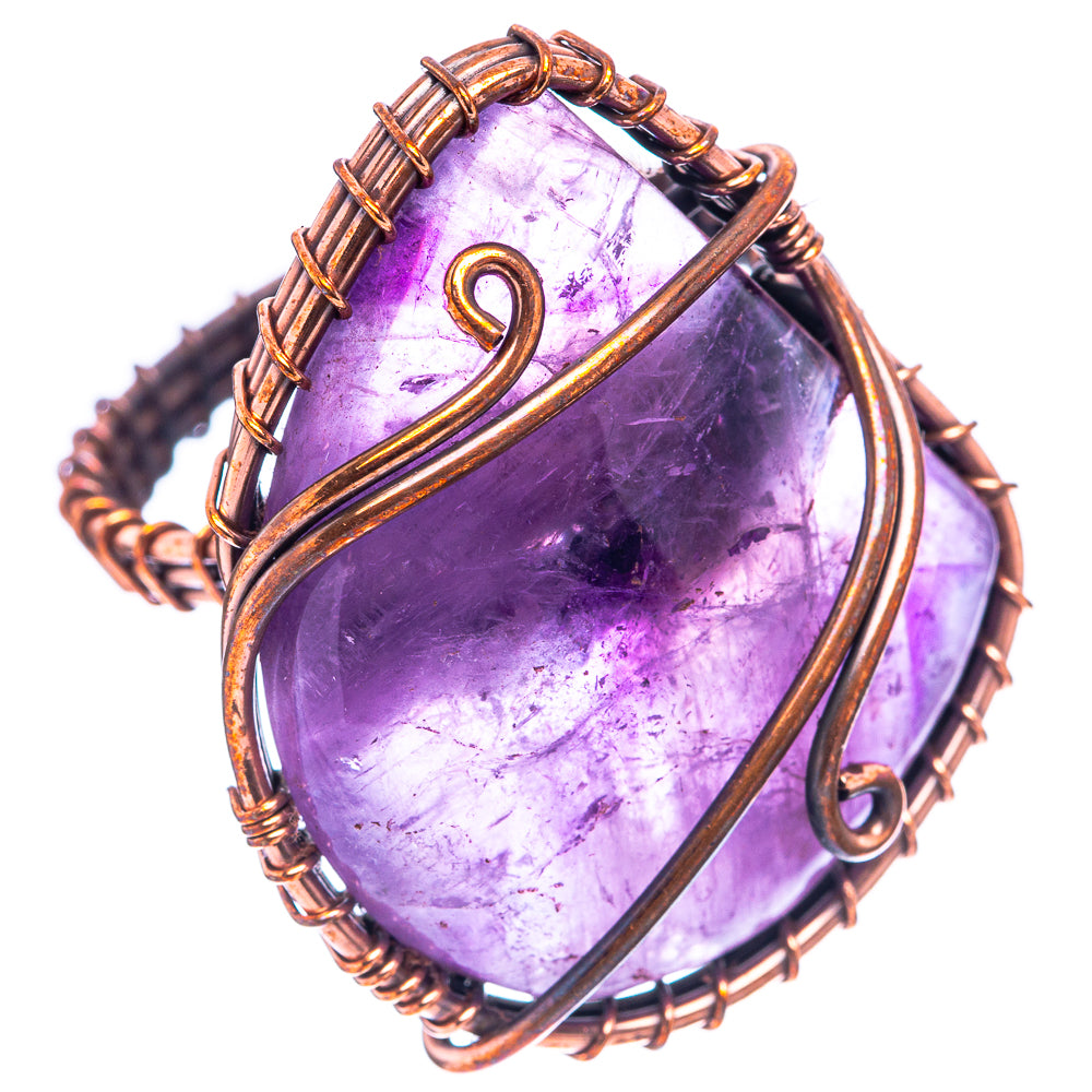 Amethyst Ring Size 8 (Oxidized Copper)