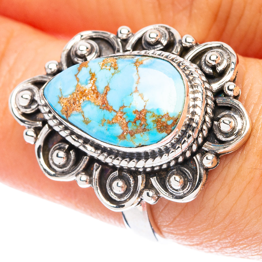Golden Hills Turquoise Ring Size 6.75 (925 Sterling Silver) R4961