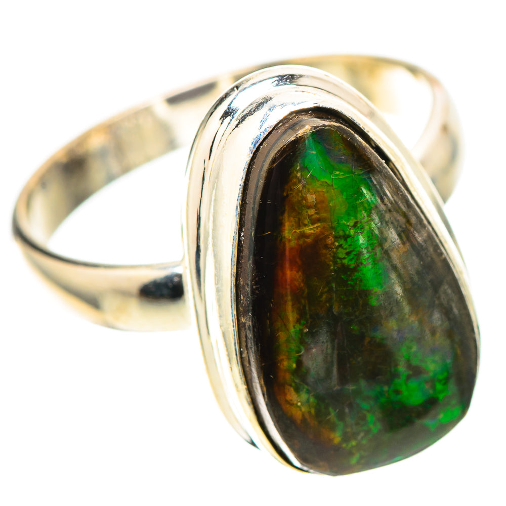 Canadian Ammolite 925 Sterling Silver Ring Size 9 (925 Sterling Silver) RING139351