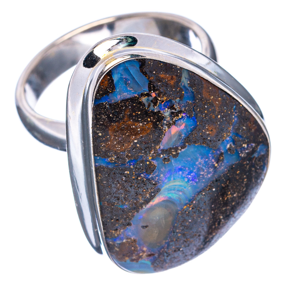 Premium Rare Boulder Opal Ring Size 7 (.925 Sterling Silver)