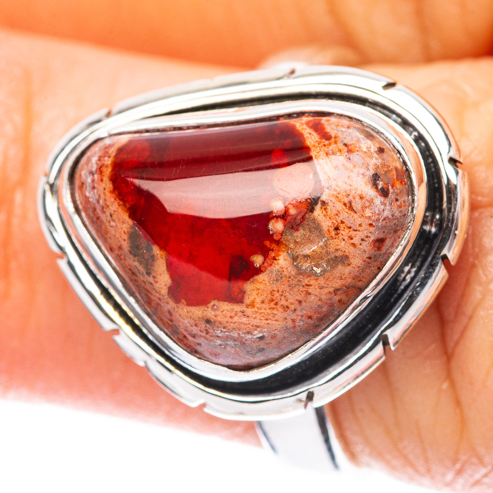 Rare Mexican Fire Opal Ring Size 6.5 (925 Sterling Silver) R3990