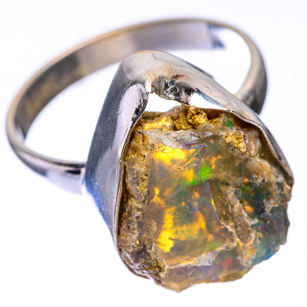 Rough Ethiopian Opal Ring Size 9 (925 Sterling Silver) R140740