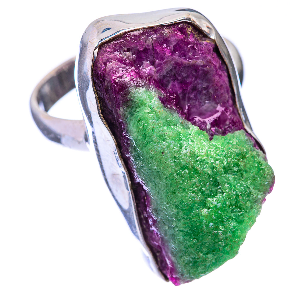 Large Raw Ruby Zoisite Ring Size 12.25 (925 Sterling Silver) R141176