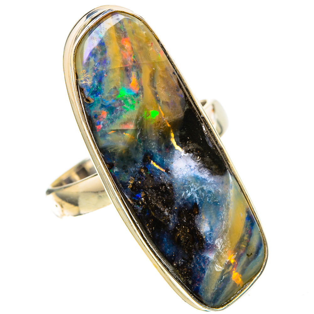 Large Boulder Opal Ring Size 7.25 (925 Sterling Silver) RING138012
