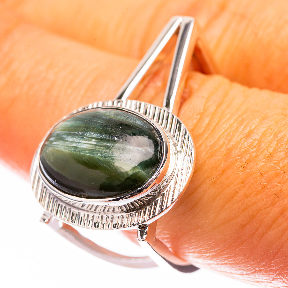 Premium Seraphinite Ring Size 8.5 (925 Sterling Silver) R141881