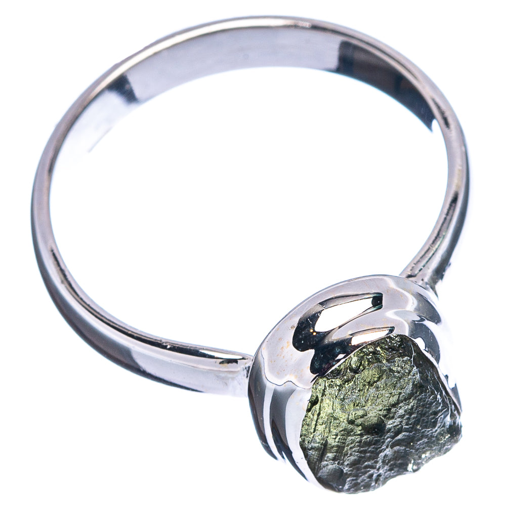 Rare Moldavite Ring Size 8.75 (.925 Sterling Silver)