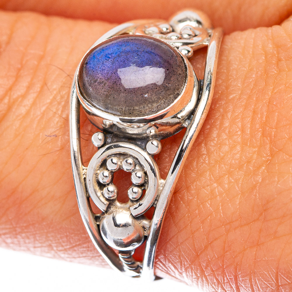 Labradorite Dainty Ring Size 9.5 (925 Sterling Silver) R145065