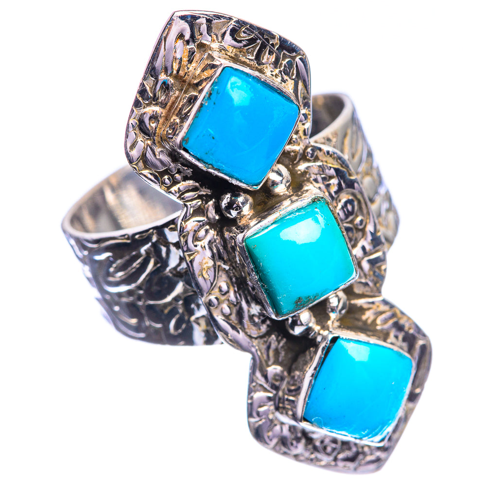 Sleeping Beauty Turquoise 925 Sterling Silver Ring Size 7.25