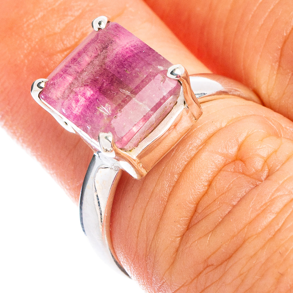 Purple Fluorite Ring Size 6 (.925 Sterling Silver)