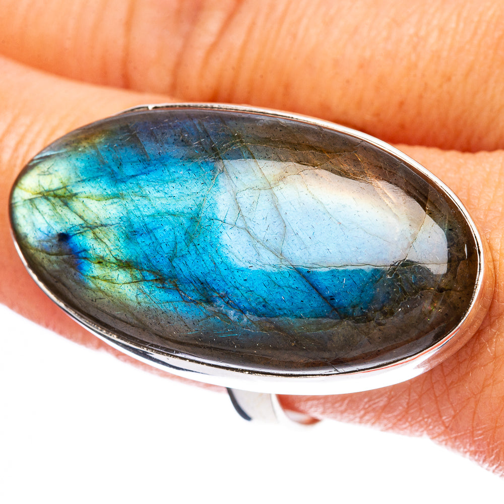 Labradorite Ring Size 9.25 (925 Sterling Silver) R4597