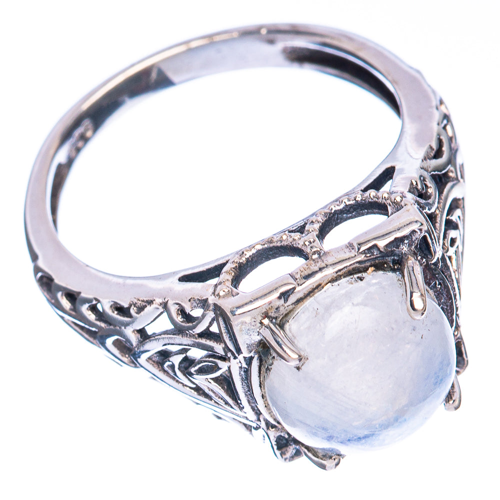 Rainbow Moonstone Ring Size 6.5 (925 Sterling Silver) R2811