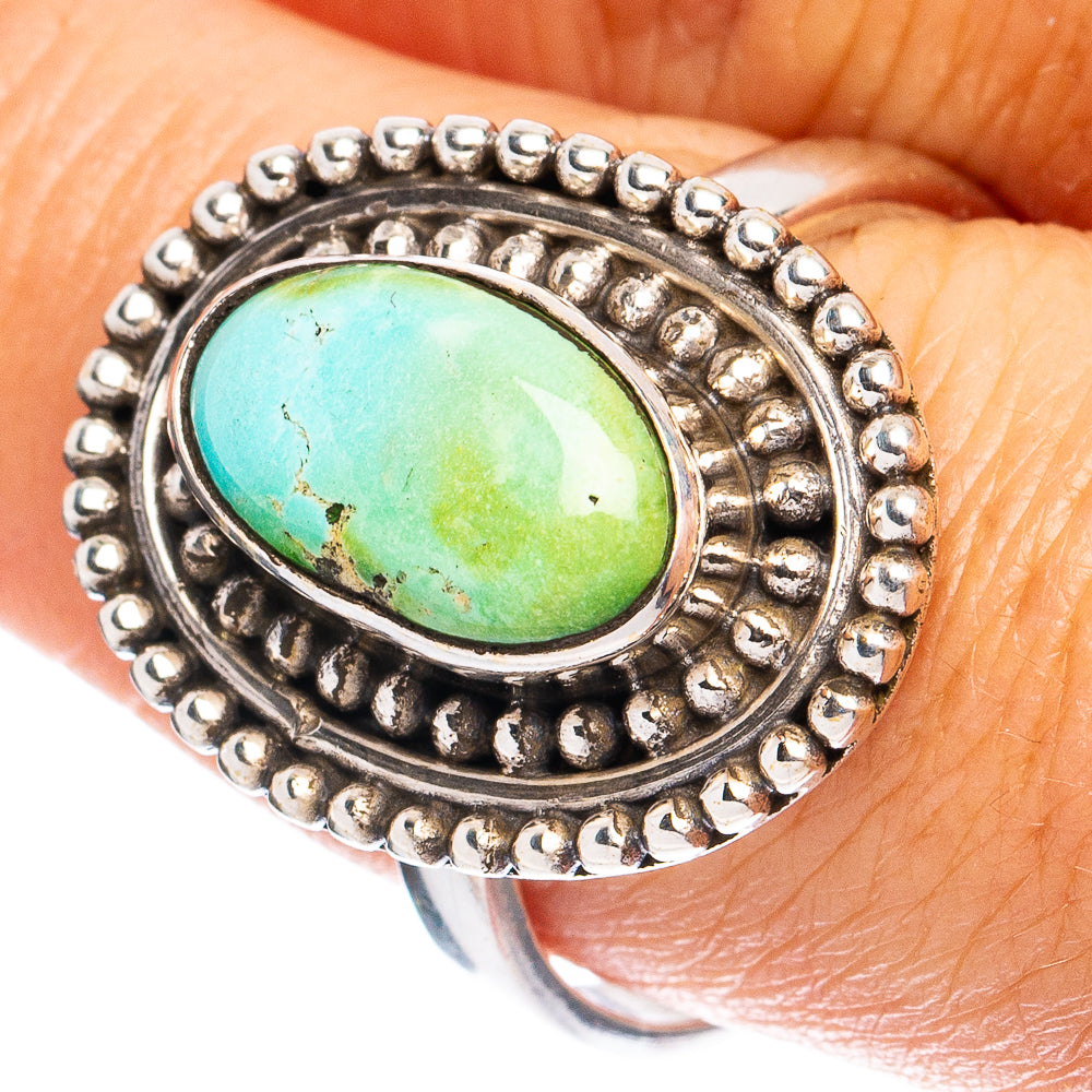 Rare Sonoran Gold Turquoise Ring Size 8.75 (925 Sterling Silver) R8582