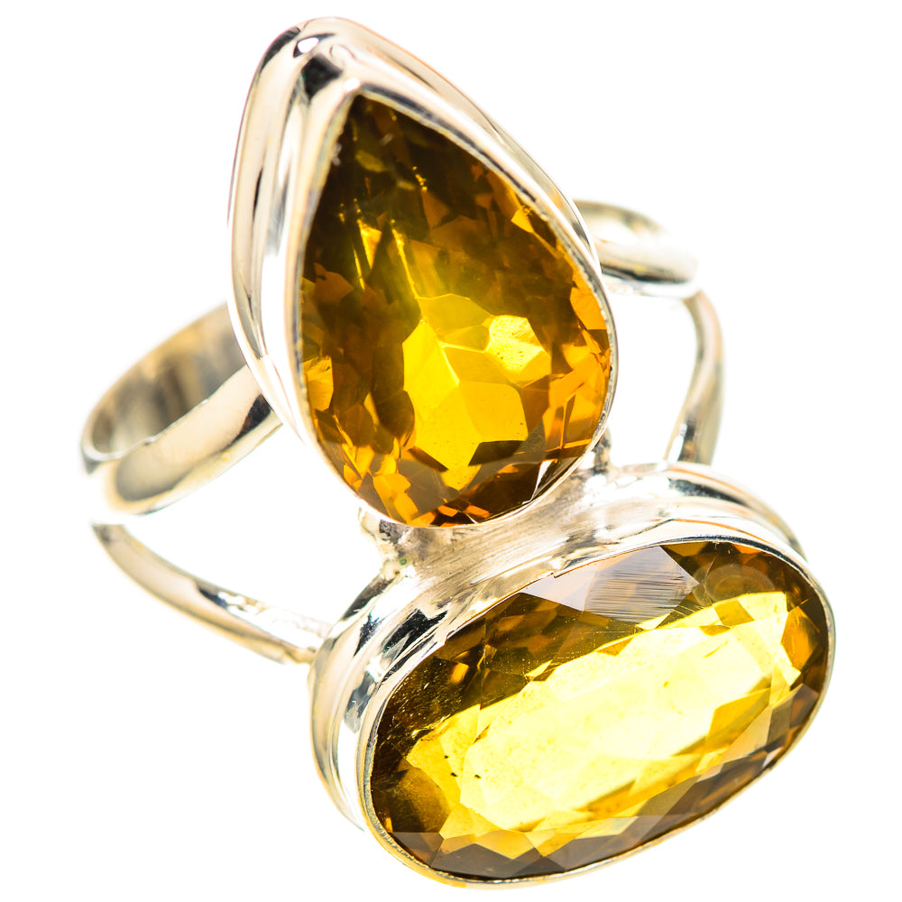 Large Faceted Citrine Ring Size 9 (925 Sterling Silver) RING139863