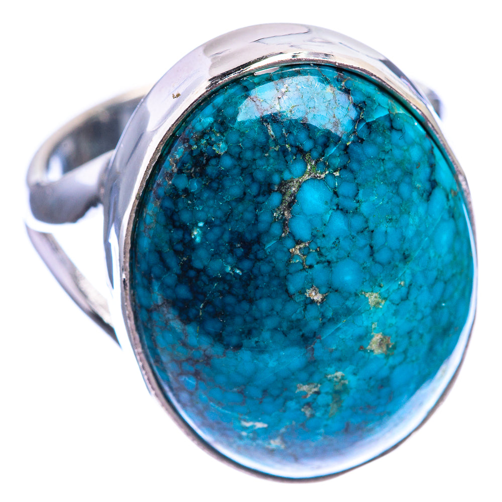 Tibetan Turquoise Ring Size 9 (925 Sterling Silver) R142028