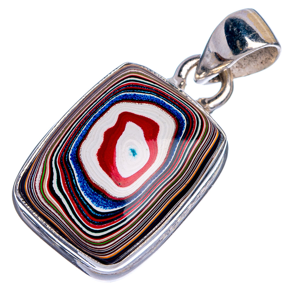 Fordite Pendant 1 1/4" (925 Sterling Silver) P39789