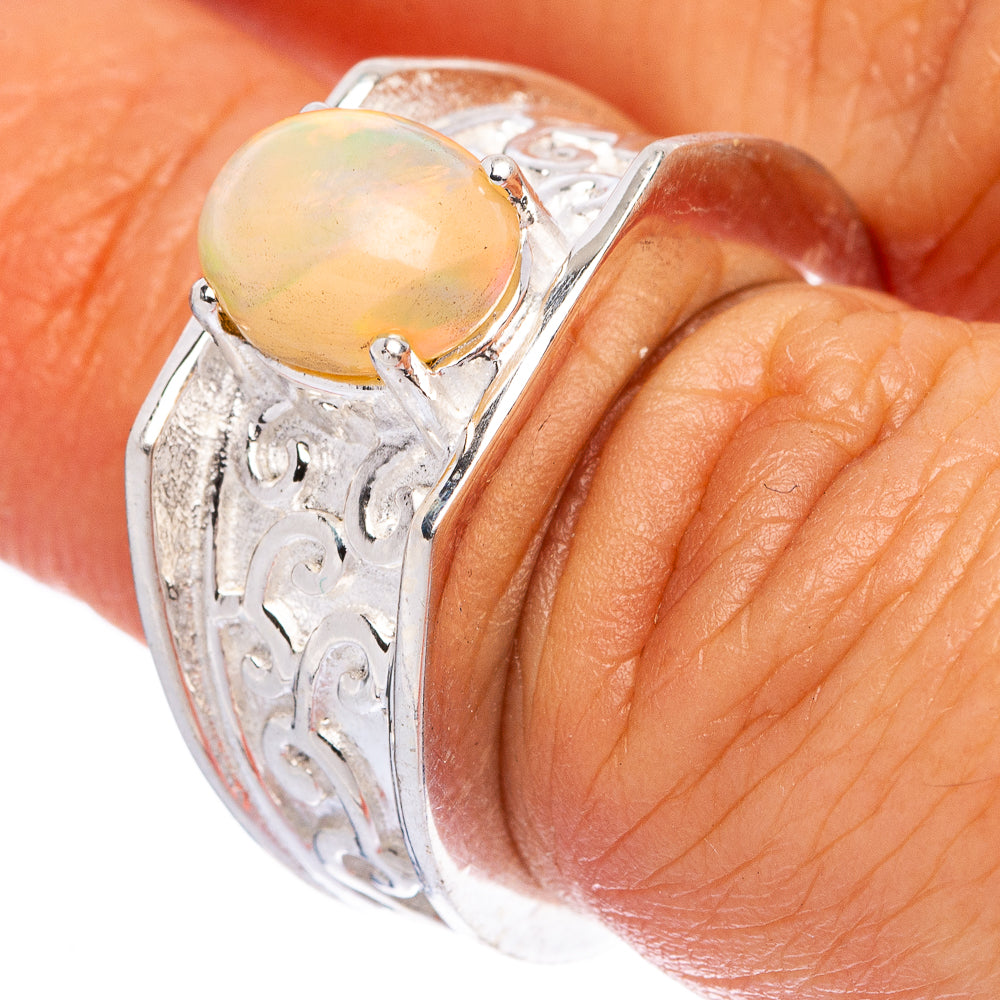 Rare Ethiopian Opal Ring Size 6 (925 Sterling Silver) R146040