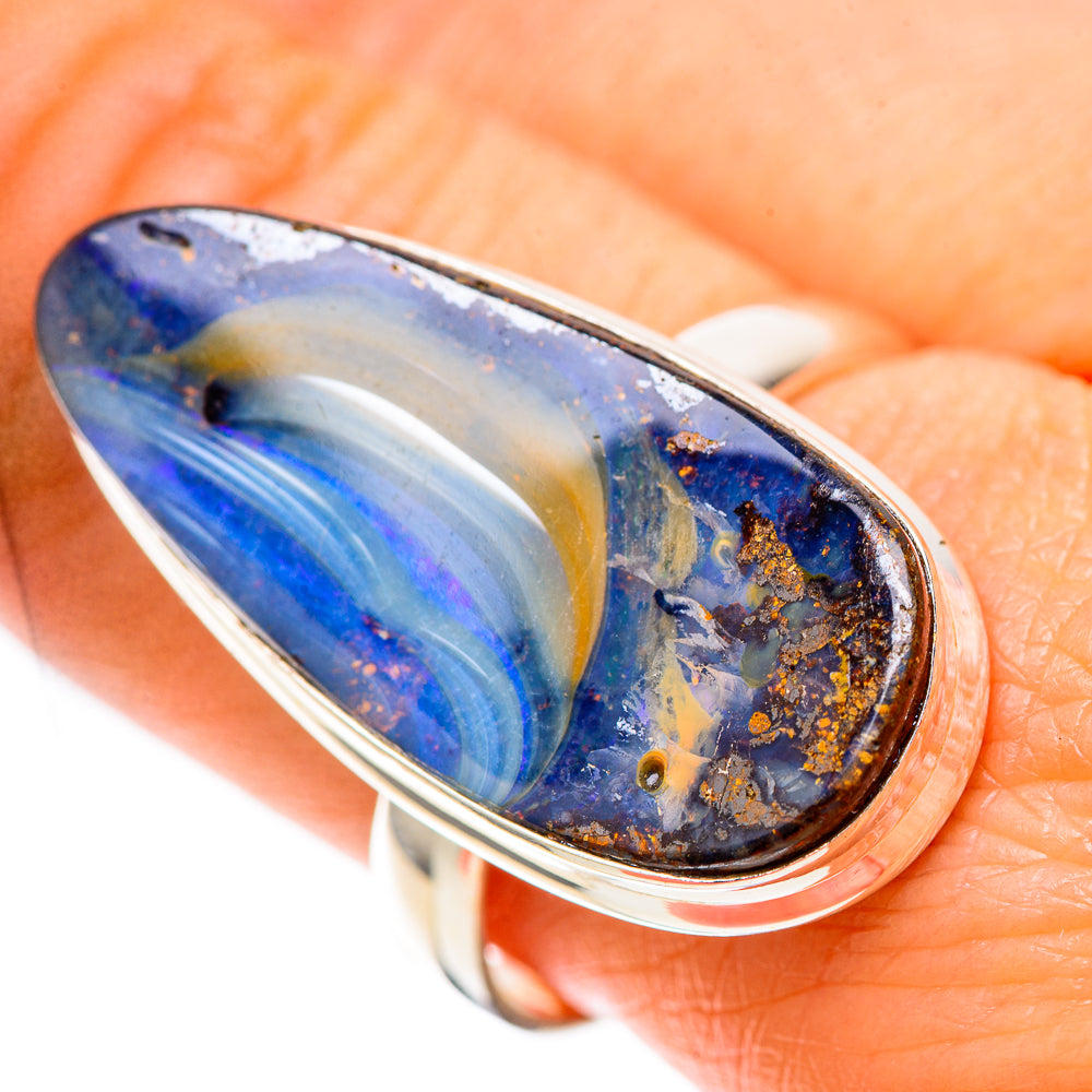 Large Boulder Opal Ring Size 9.75 (925 Sterling Silver) RING138003