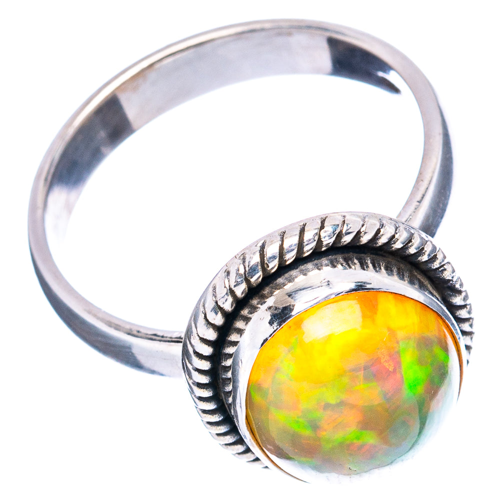 Rare AAA Ethiopian Opal Ring Size 7.5 (.925 Sterling Silver)