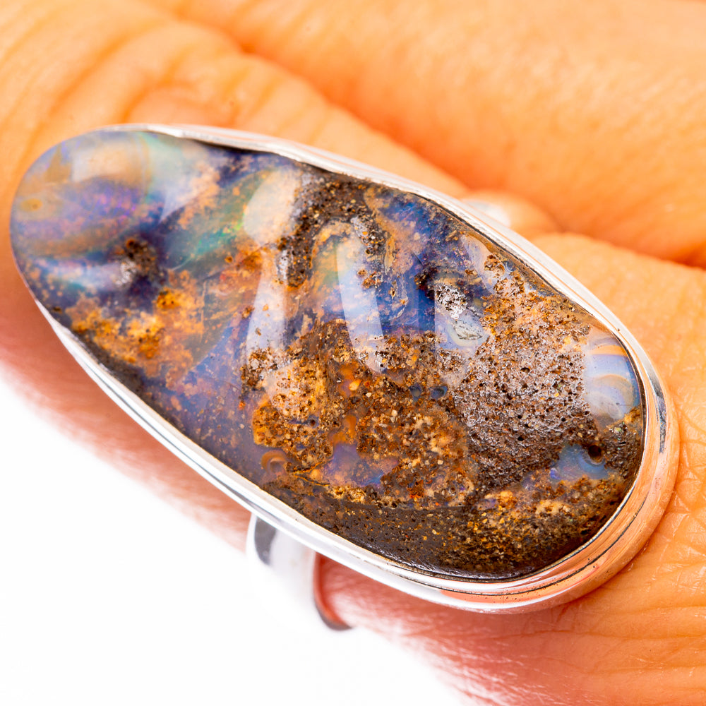 Large Boulder Opal Ring Size 9.25 (925 Sterling Silver) R141249