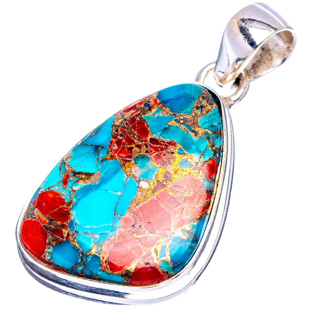 Coral Matrix Pendant 1 3/8" (.925 Sterling Silver)
