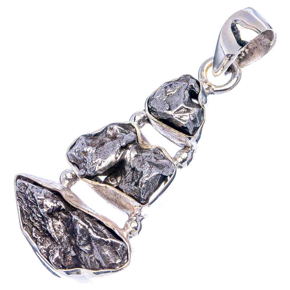 Rare Campo Del Cielo Meteorite Pendant 1 1/2" (.925 Sterling Silver)