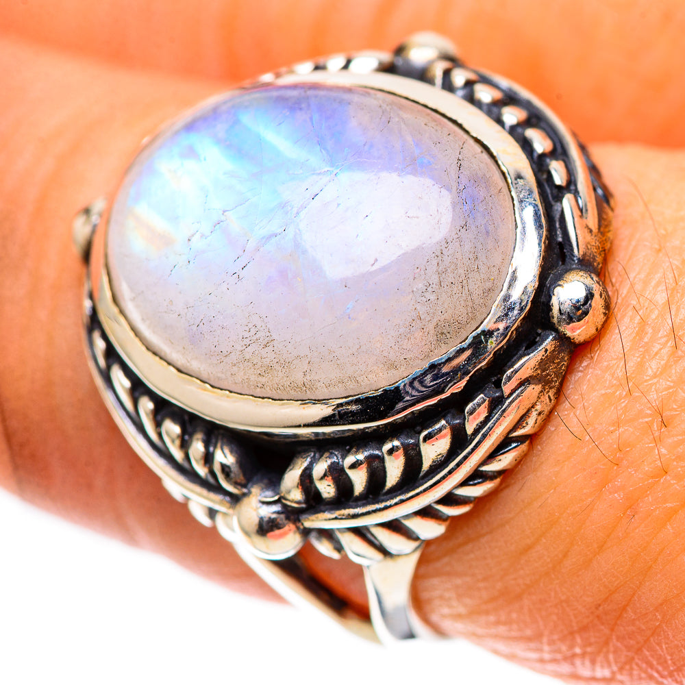 Rainbow Moonstone 925 Sterling Silver Ring Size 7.25 (925 Sterling Silver) RING139468
