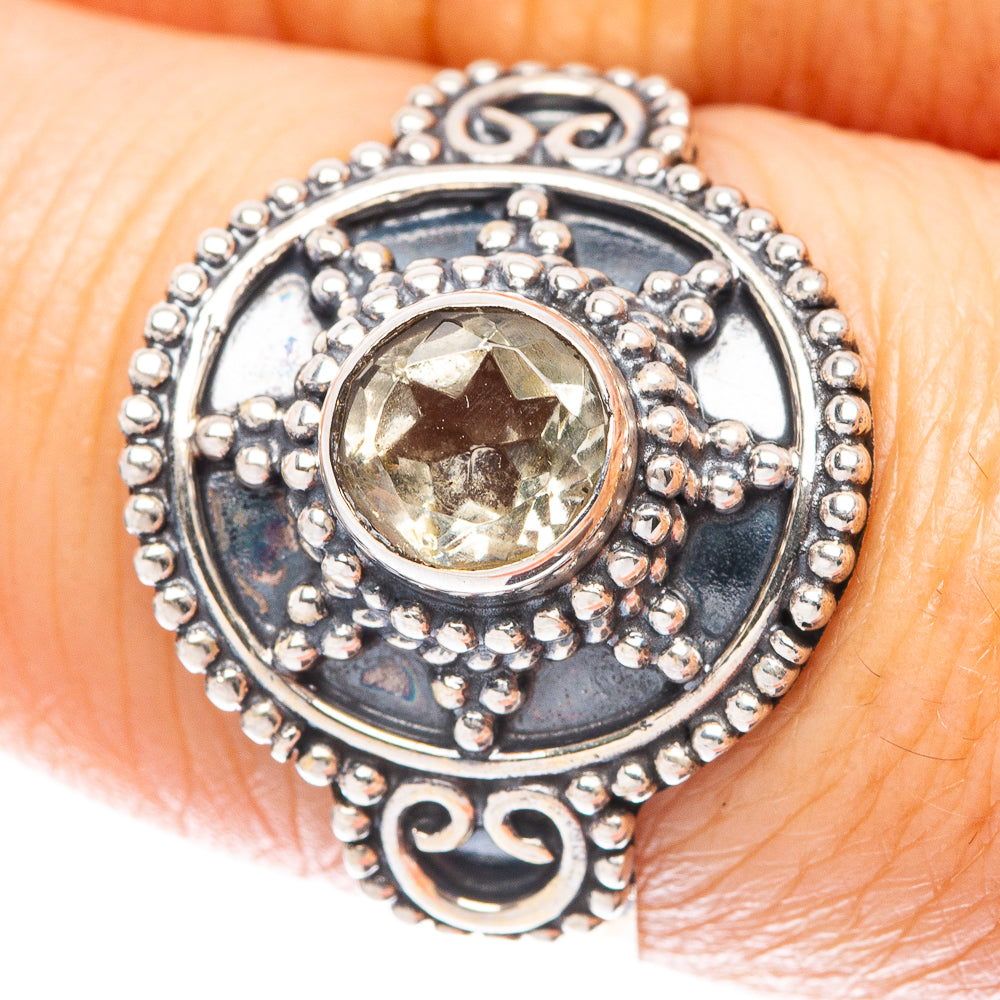 Faceted Citrine Ring Size 8 (925 Sterling Silver) R5571