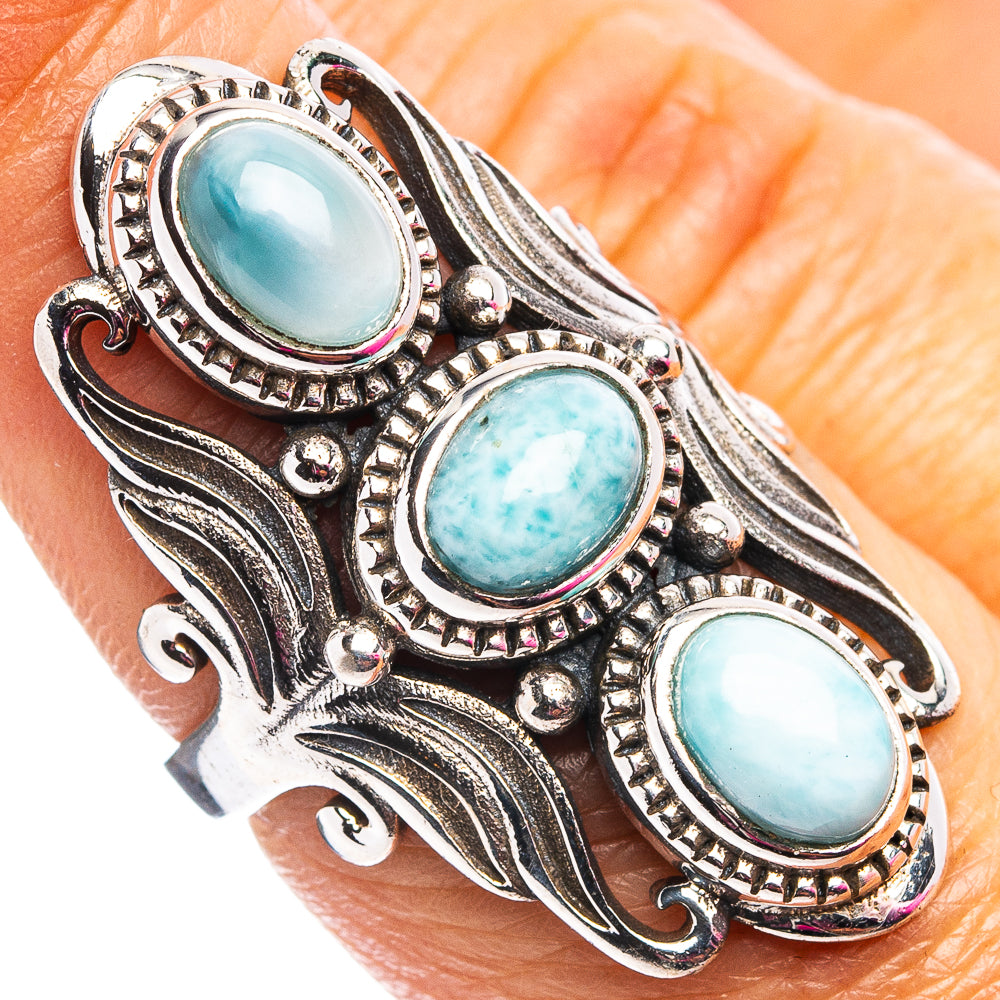Rare Larimar Ring Size 7 (.925 Sterling Silver)