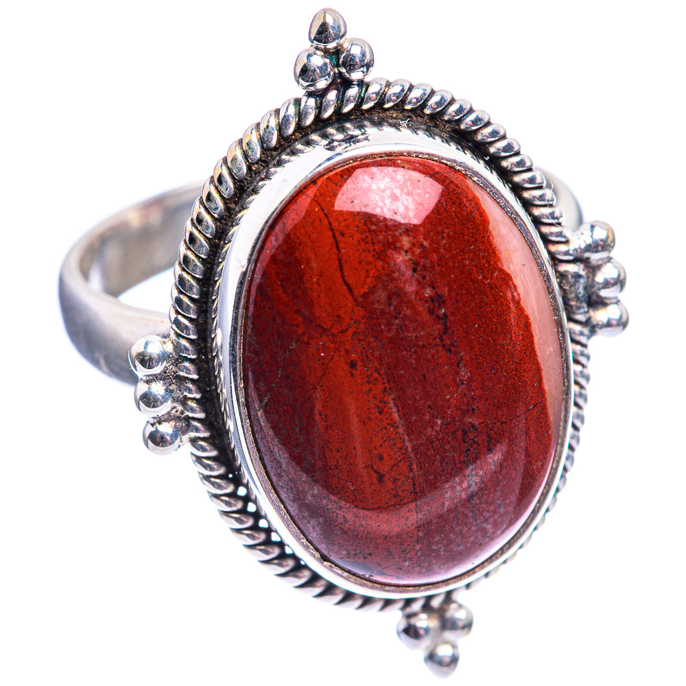 Red Jasper Ring Size 9 (925 Sterling Silver) R141951