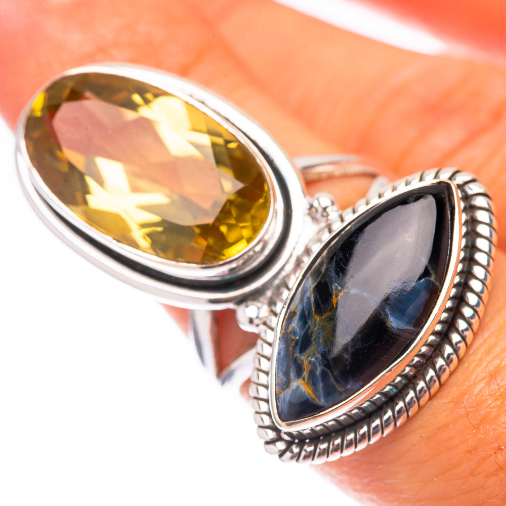Large Pietersite, Citrine 925 Sterling Silver Ring Size 6 (925 Sterling Silver) RING140404