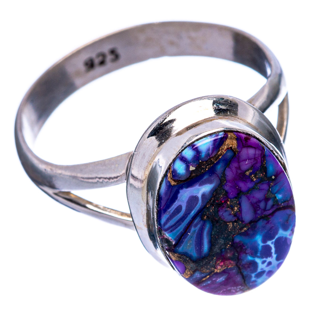 Purple Copper Composite Turquoise Ring Size 8 (925 Sterling Silver) R146523