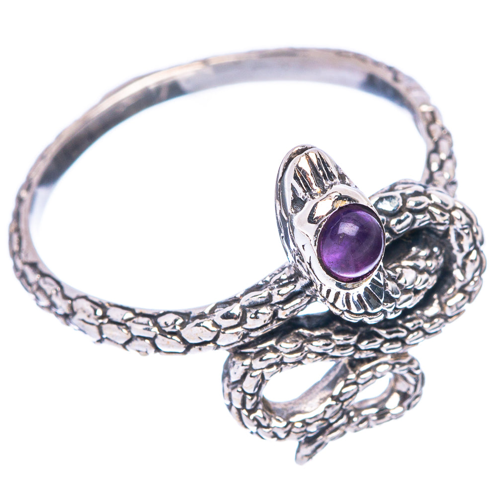Amethyst Snake 925 Sterling Silver Ring Size 6.75 (925 Sterling Silver) R5469