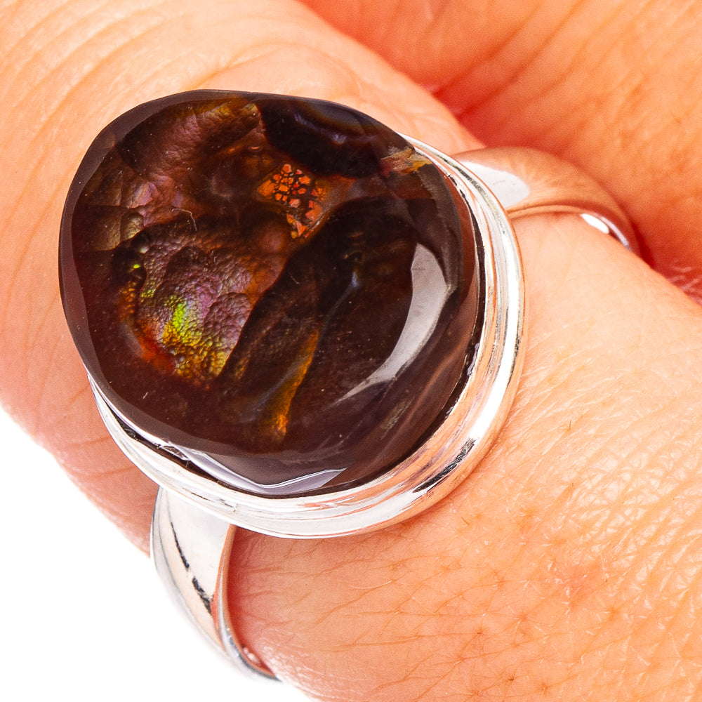 Rare Mexican Fire Agate Ring Size 9.75 (.925 Sterling Silver)