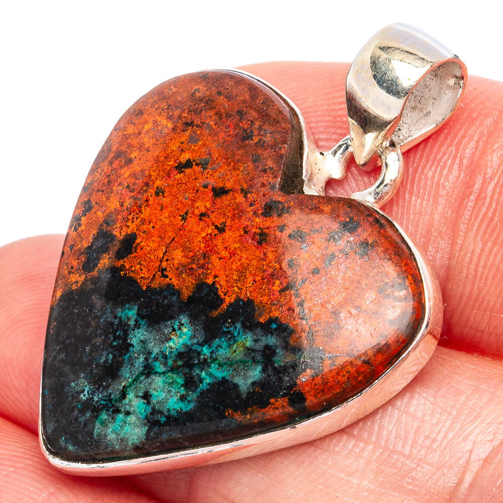 Sonora Sunrise Heart Pendants 1 3/8" (925 Sterling Silver) P43229